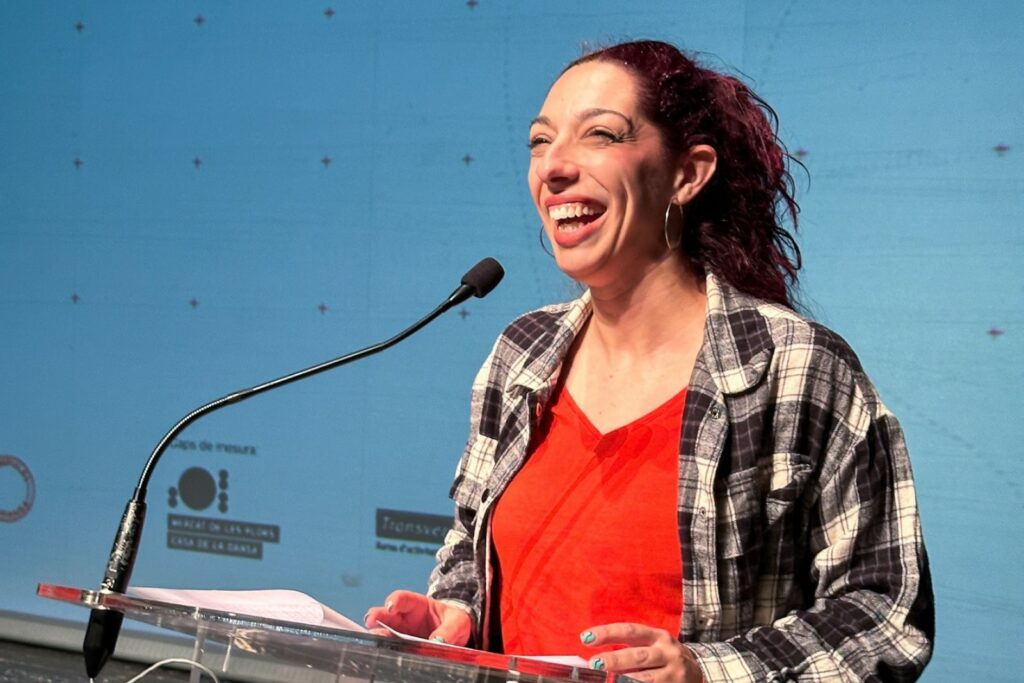 Cristina Catalán durant la presenetació del projecte Mapadeball