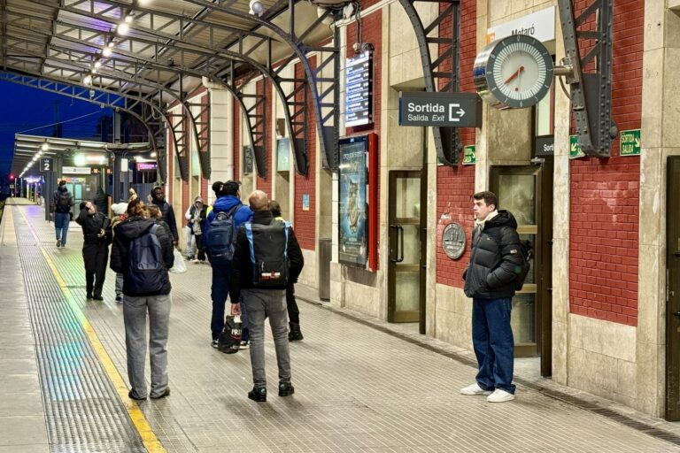 L'estació de Mataró aquest matí (ACN)