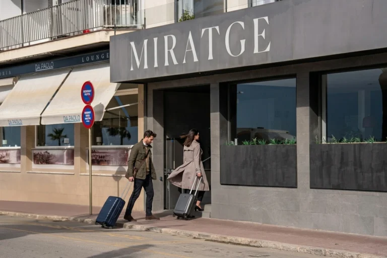 Turistes-entrant-a-lHotel-Hotel GHT-Miratge Adults-Only