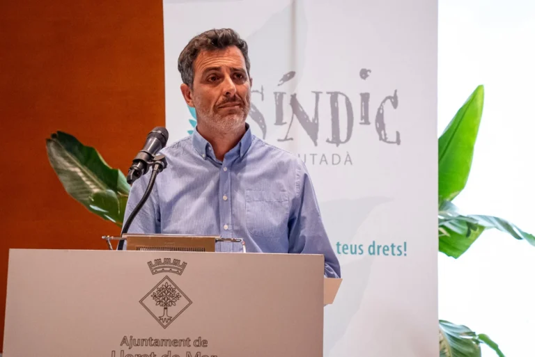 David Tejero, Síndic del Ciutadà, en la seva intervenció al ple de dilluns (Ajuntament de Lloret de Mar)