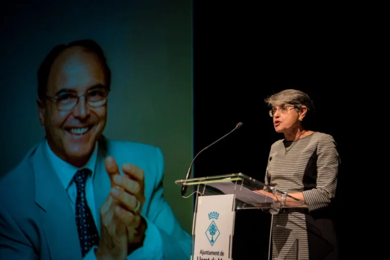 Cristina Pané, en un acte d'homenatge a Josep Bernat