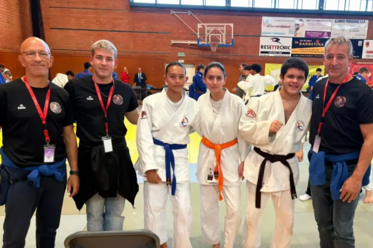 Els tres judokes participants (Club Esportiu Judo Lloret)