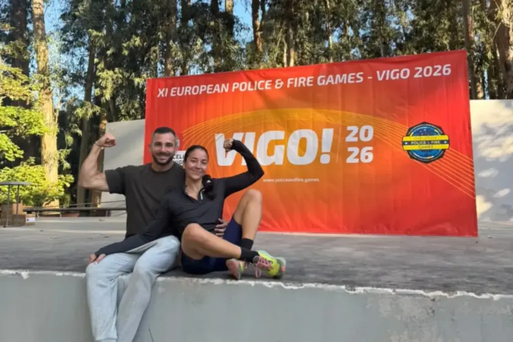 L'Angelo i la Laura, al Campionat d'Europa de Policies i Bombers