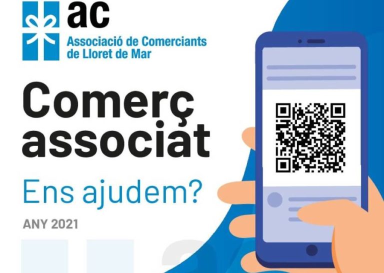 Cartell amb el codi QR dels comerciants