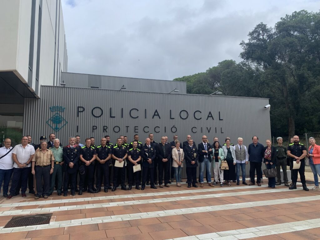 Agents i personal reconegut avui dia de la festa patronal de la Policia Local de Lloret