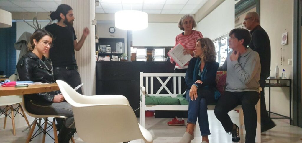 Un dels assajos de 'Bajo Terapia' (Corset Teatre)