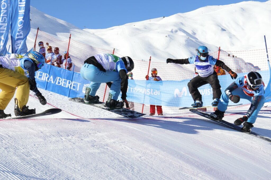 Un moment de la competició de Bernat Ribera a Baqueira Beret