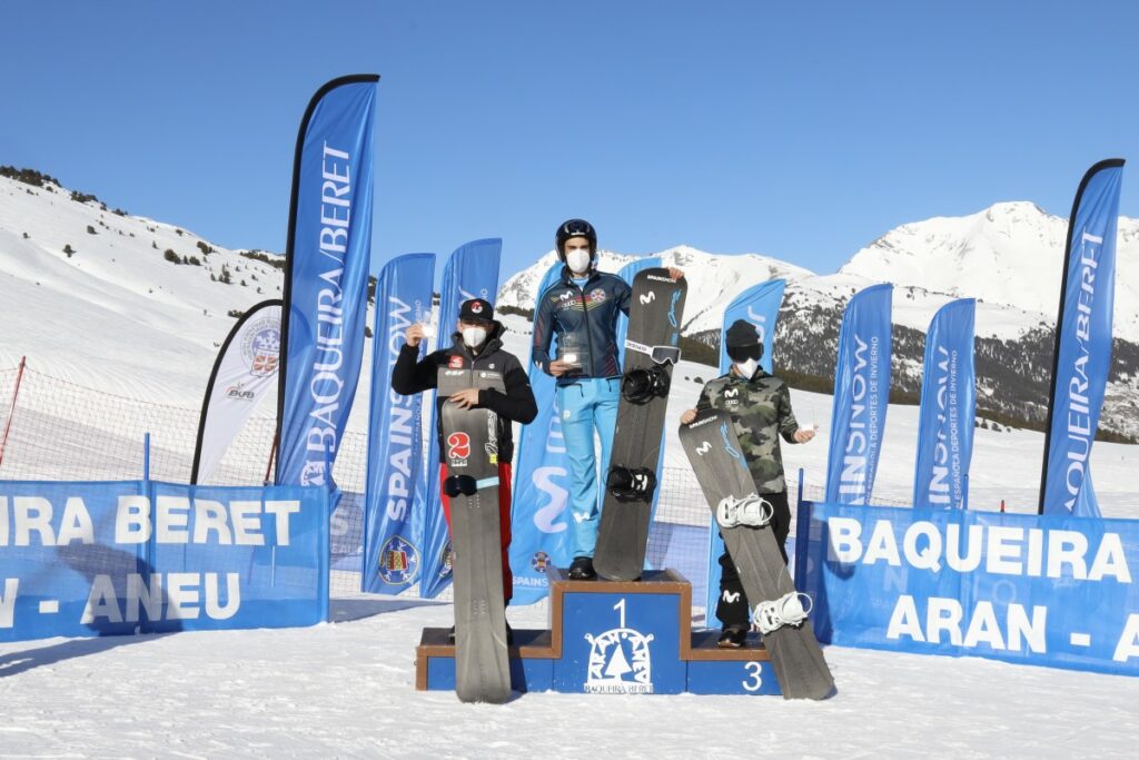 Bernat Ribera al primer lloc del podi a Baqueira Beret