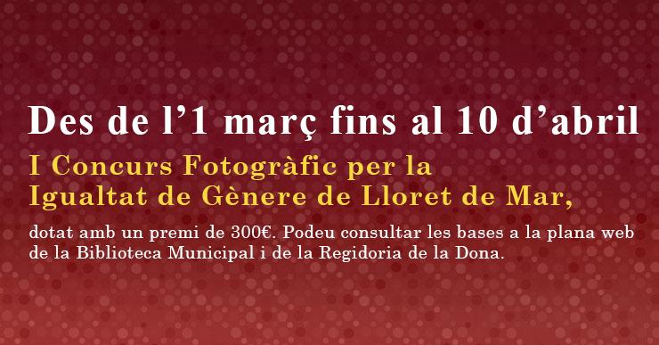 Concurs de fotografia sobre la igualtat de gènere per commemorar el Dia de la Dona