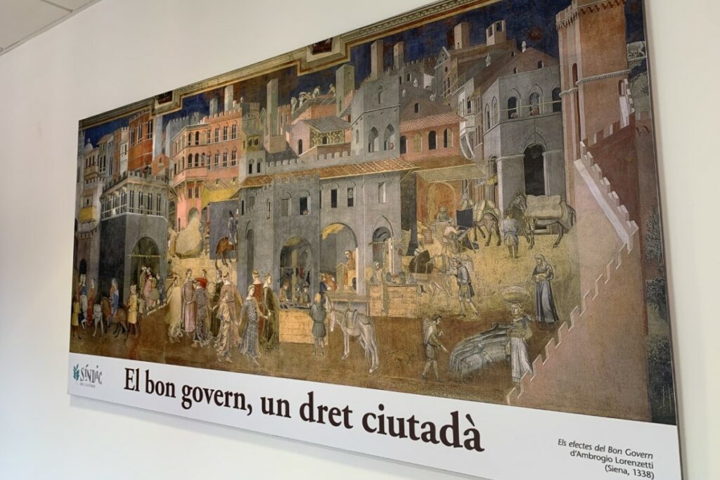 Cartell al despatx del sindic del ciutada a Lloret