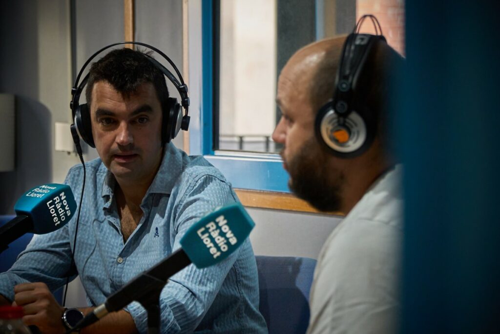 Damià Font i Marc Corbella, als estudis de Nova Ràdio Lloret