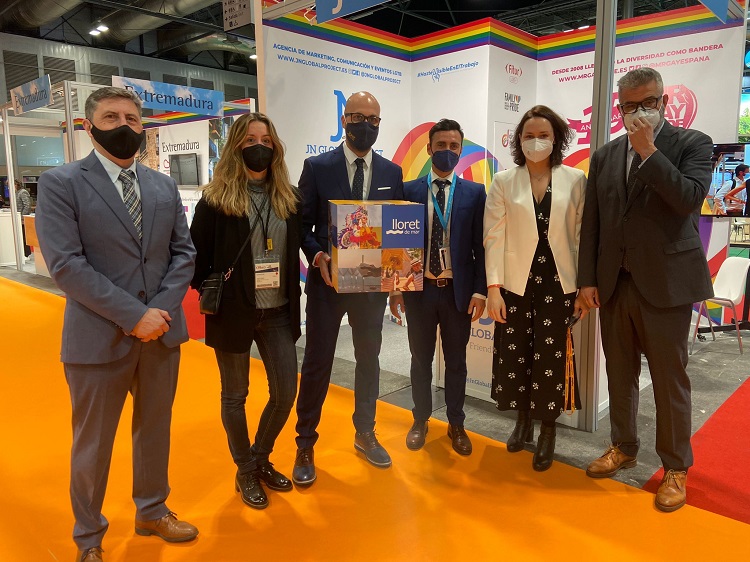 Els representants lloretencs, a la fira de Fitur.