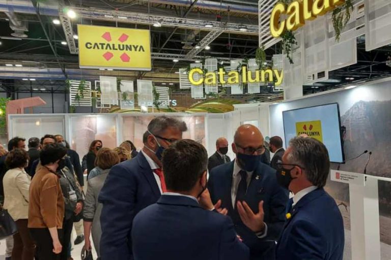 Una de les reunions a Fitur, amb representants de la Generalitat.