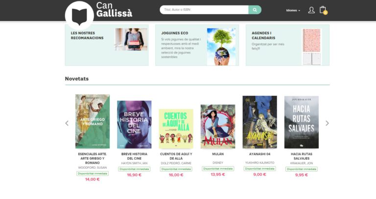 La llibreria de Can Gallissà està tancada però manté la venda a través del web