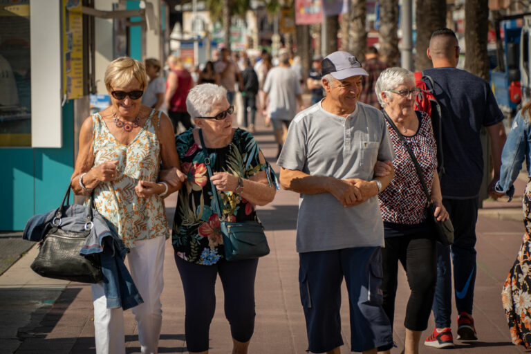 Avis caminant pel passeig de Lloret