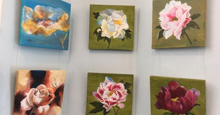 Anna Serés i Dolors Serrano, del Casal de la Gent Gran, exposen les seves obres a l’Espai Marina