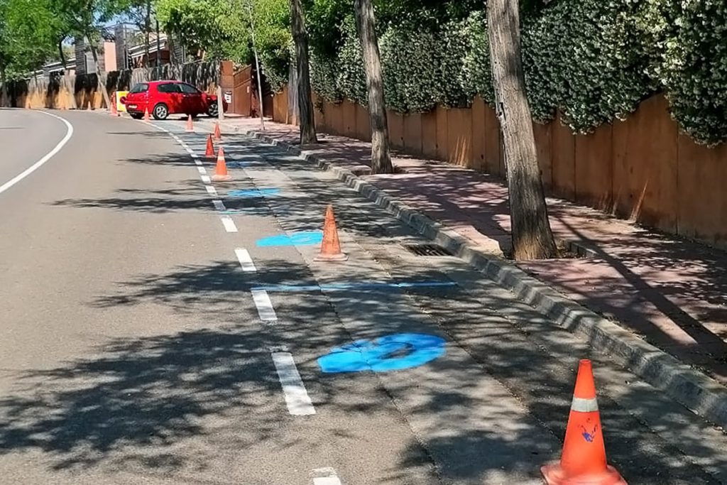 La zona blava de nova creació a Sa Boadella.