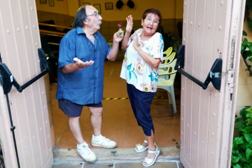 En Tià i l'Anna, dos dels protagonistes (Casal de l'Obrera)