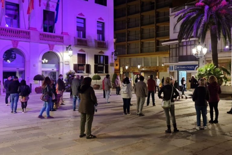 Manifestacio de rebuig ahir a Lloret per les detencions de la Guardia Civil