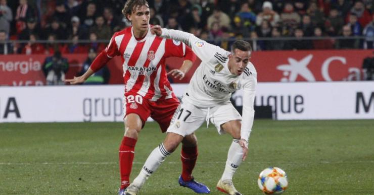 Marc Muniesa es retira per unes molèsties en el partit de Copa contra el Reial Madrid