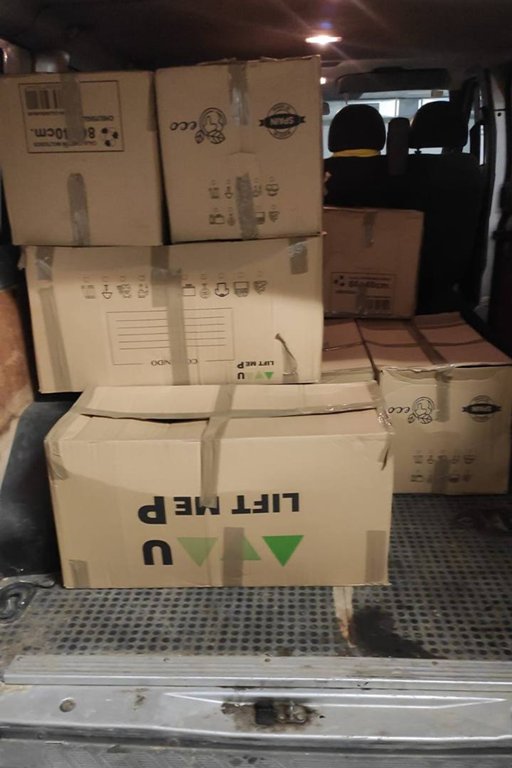 Pla obert de la furgoneta on shan interceptat 146 kg de droga el 19 de maig de 2021