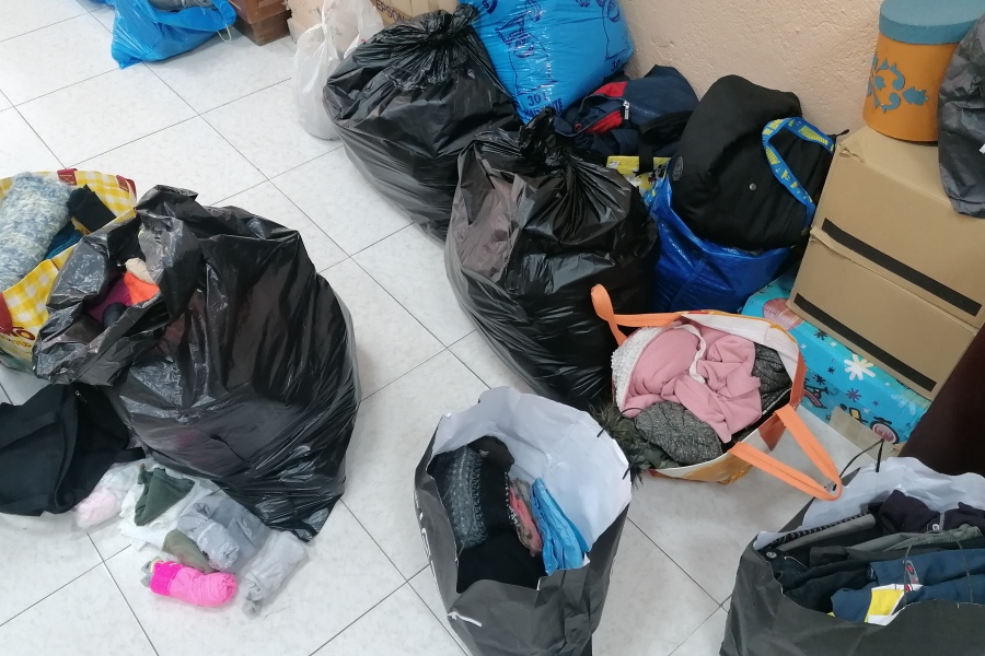 Recollida béns de primera necessitat per Ucraïna al Centre Cívic del Molí