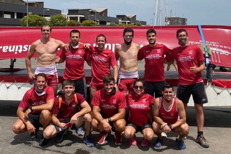 El sènior masculí, campió de la regata (Rem Santa Cristina)
