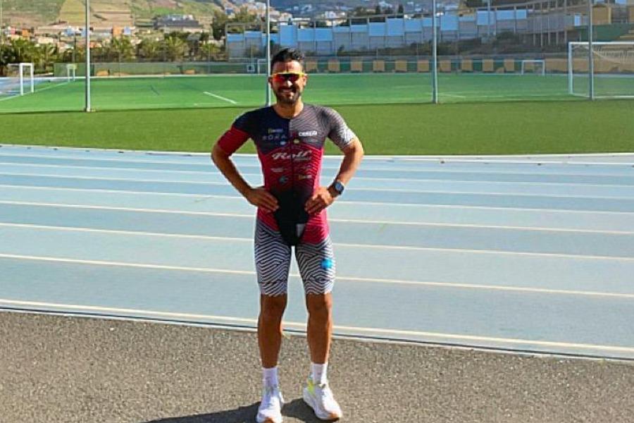 El triatleta Rubén Aragón