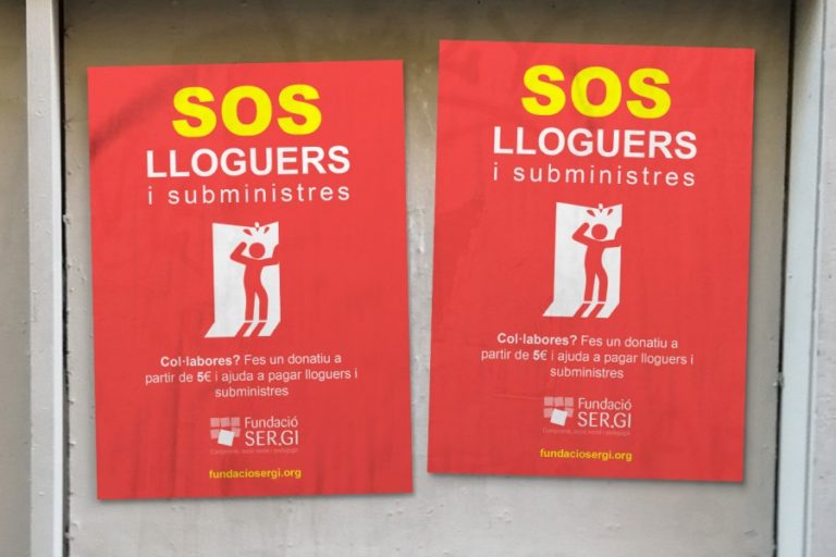 Cartell de la campanya de la fundació SER.GI.,
