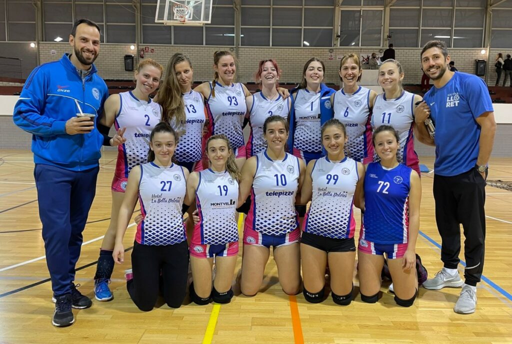 L'equip abans del partit (Club Voleibol Lloret)