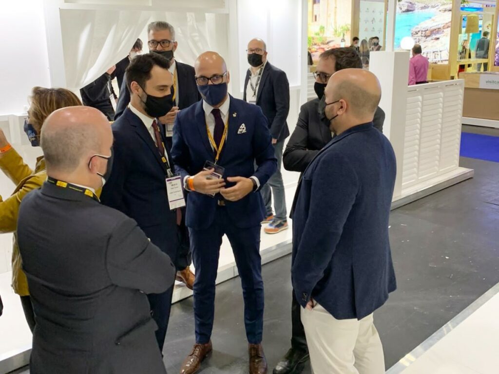 L'alcalde, a la World Travel Market 2021 (Lloret Turisme)