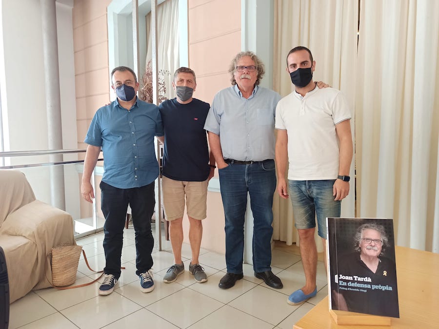 Joan Tardà amb els representants d'ERC a Lloret