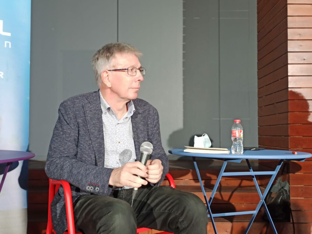 Ramon Aymerich, a la presentació del llibre