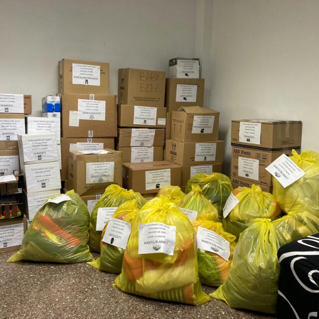 Donació d'ajuda de dues escoles de Malgrat per a Ucraïna.