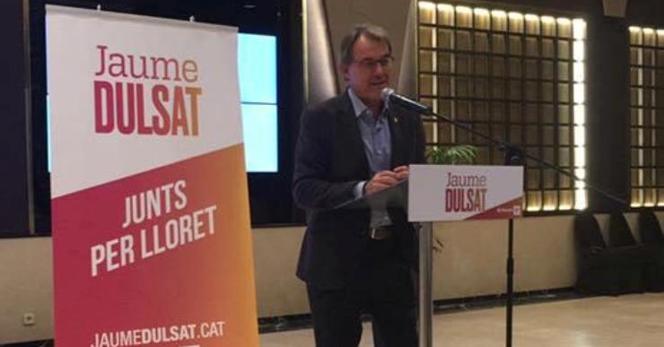 Artur Mas veu ‘molt clara’ la candidatura de Jaume Dulsat per Junts per Lloret