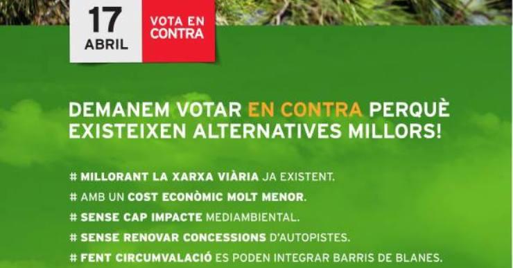 12 entitats donen suport a Aturem la C-32 per organitzar la consulta a Lloret