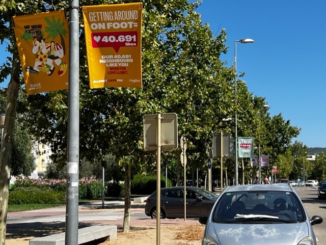 Les banderoles de la campanya de civisme d'aquest estiu a Lloret de Mar