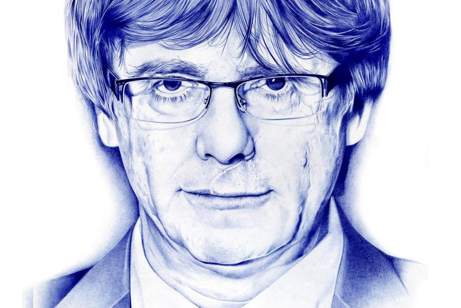 Carles Puigdemont, dibuixat per 'Bicman'.