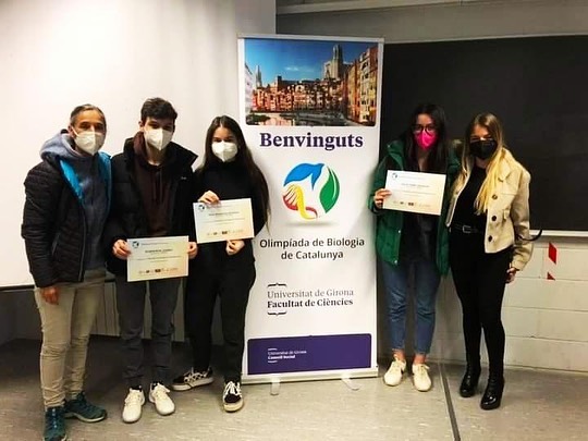Alumnes del Rocagrossa, a les Olimpíades de Biologia de Catalunya.