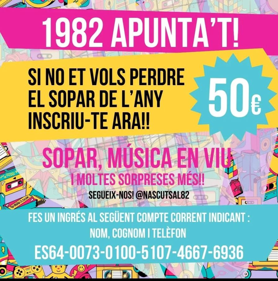 Cartell del sopar dels 40 anys