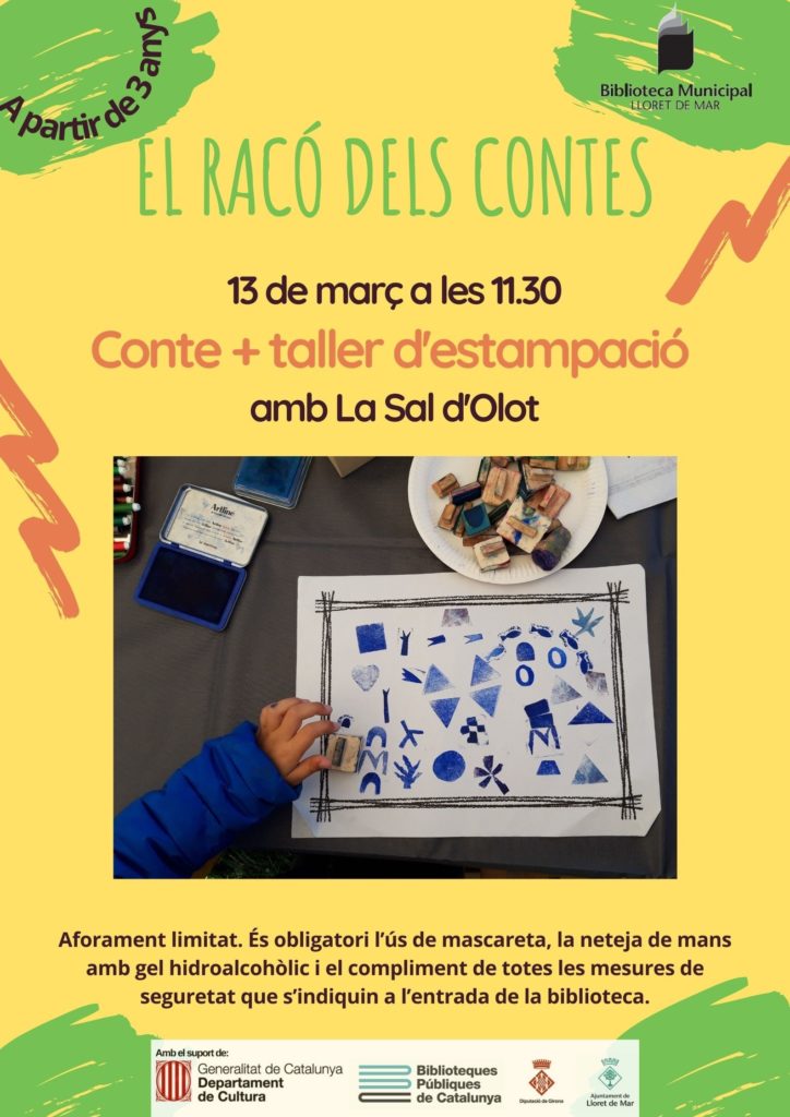 Cartell de la sessió de contes amb La Sal d'Olot.