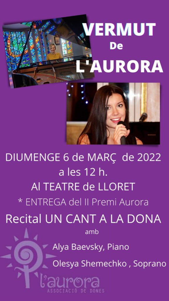 Cartell del recital 'Un cant a la dona'.