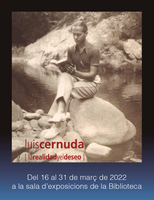 Cartell de l'exposició dedicada al poeta Luis Cernuda