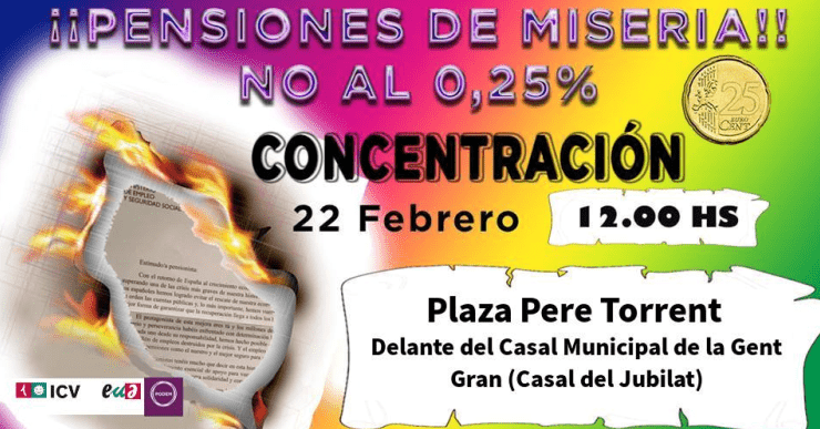 ICV – EUiA i Podem de Lloret se sumen a una mobilització en defensa de les pensions