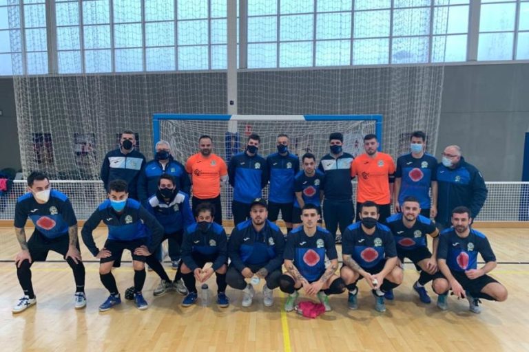 El primer equip abans del partit (Club Futbol Sala Lloret)