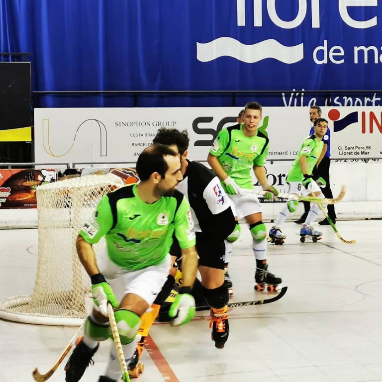 Una imatge del partit (Club Hoquei Lloret)