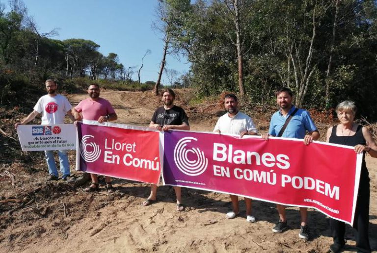 Els Comuns de Lloret, Blanes i Tordera s’uneixen per demanar a la Generalitat que s’aturin les obres de la C-32