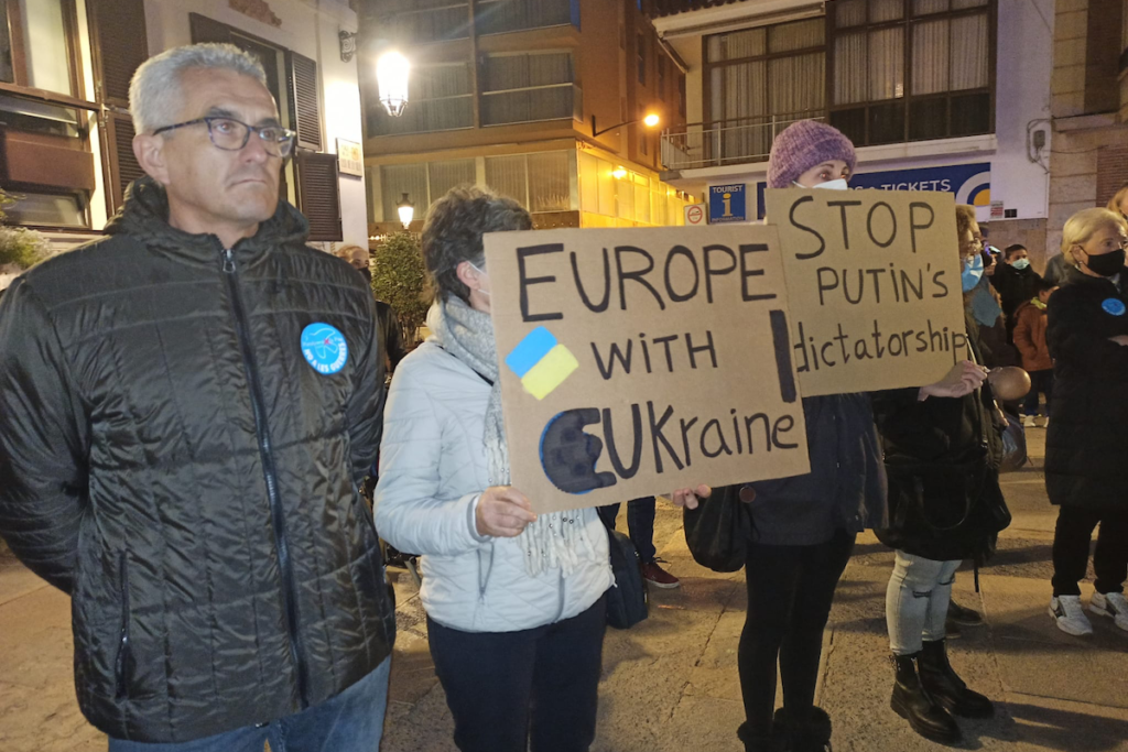 Manifestants a la concentració d'aquest dimarts