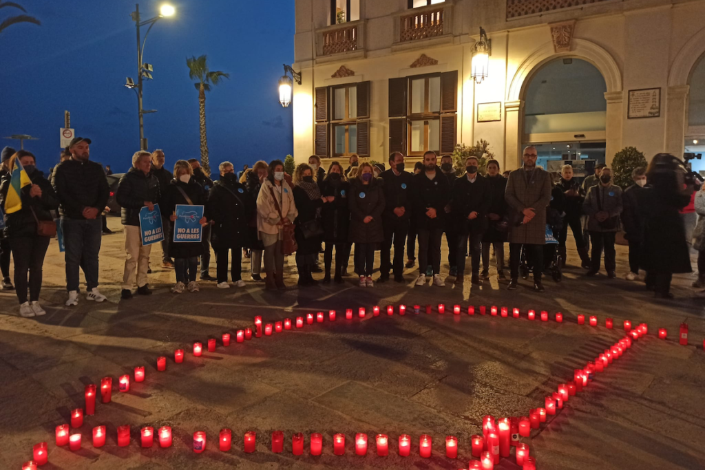 Les autoritats, a la concentració d'aquest dimarts
