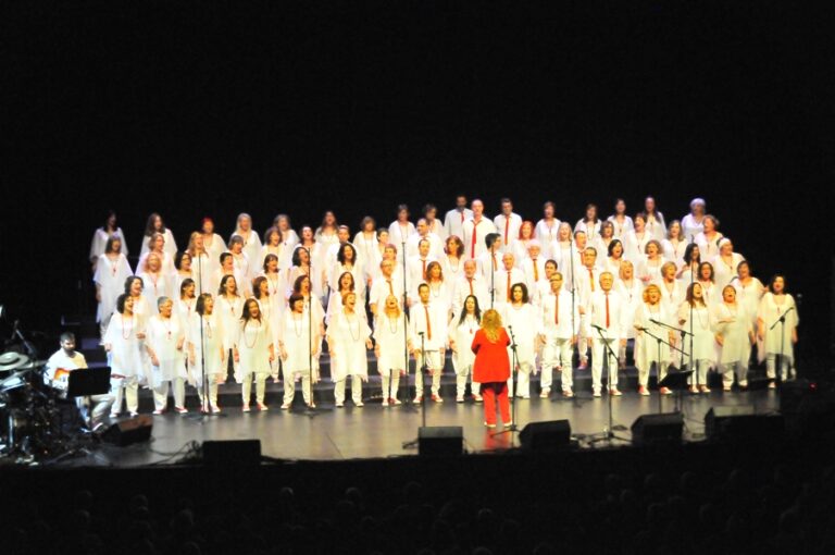 El cor Carlit Gospel, en un concert a La Garriga.